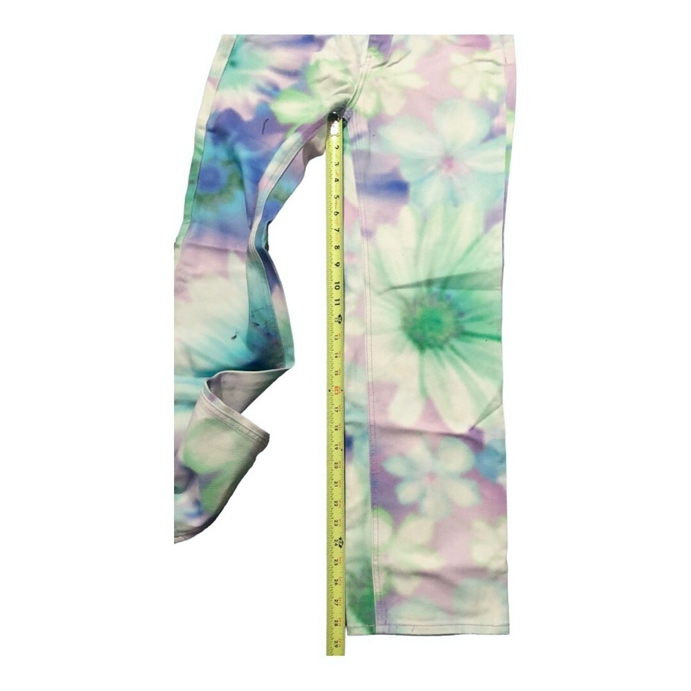 BDG Floral Multi botanical Tie Dye High Waisted Cowboy Jeans pants size 27 new - Picture 6 of 6